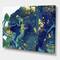 Designart - Golden Marble On Dark Blue Universe - Modern Canvas Wall Art Print
